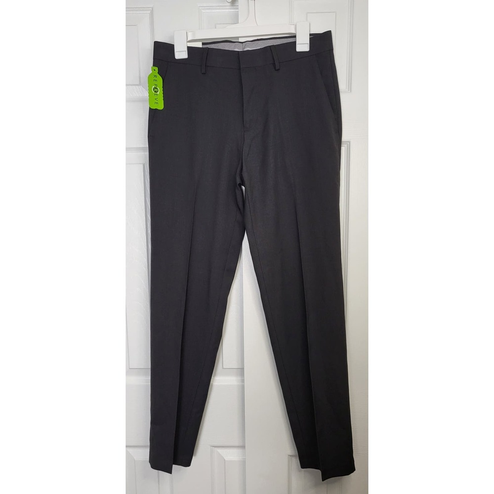 Haggar H26 Men's Premium Stretch Straight Fit Charcoal Dress Pant- Size 30 x 30